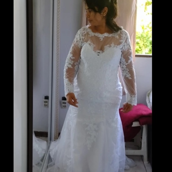 🎉PREORDER Lace Mermaid Wedding Bridal Tulle Dress - Sizes 2 thru 24 available - Picture 13 of 16